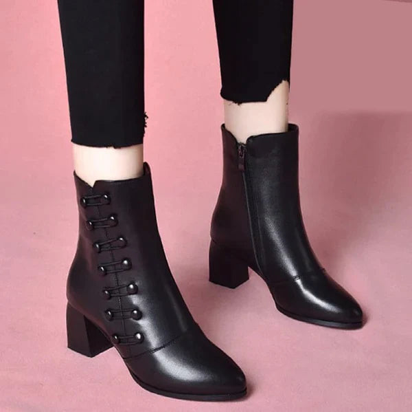 Women's Italian Leather Boots - Carla