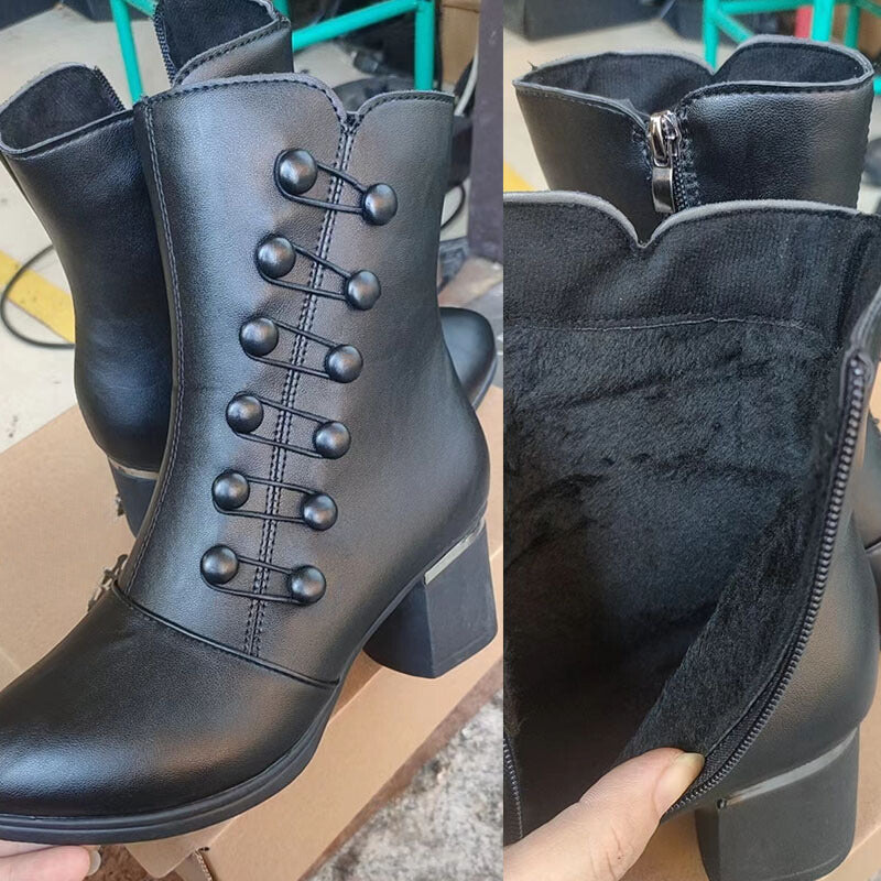 Women's Italian Leather Boots - Carla