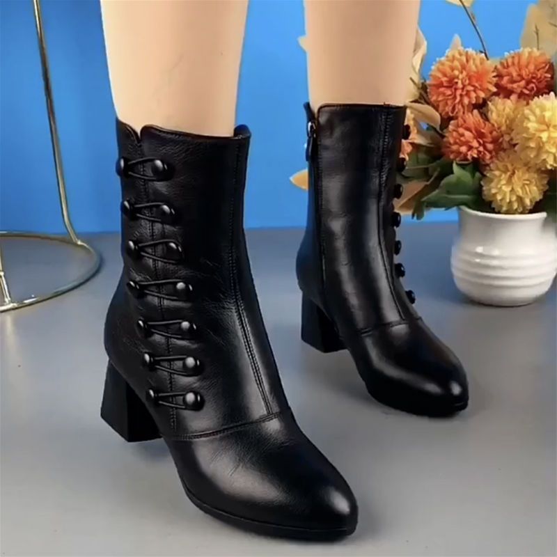 Women's Italian Leather Boots - Carla