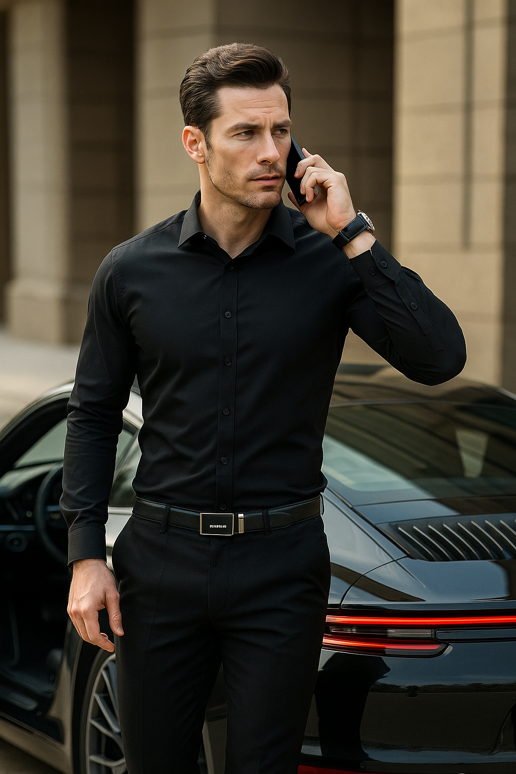 Slim Long Sleeve Dress Shirt - Elegance Slim