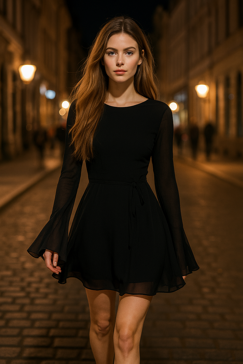 Black Open Back Dress